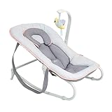 Babymoov Babywippe Graphik Peach, 5-fach verstellbare Rückenlehne, abnehmbarer Spielbogen