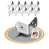 HENK Flechtzaunhalter Edelstahl 82 x 30 mm – 20 Stück L-Form Zaunhalter, rostfrei, wetterfest,...