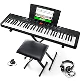 Alesis Melody 61 Keyboard Piano für Anfänger mit 61 Tasten Lautsprechern, Ständer, Bank,...