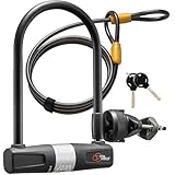 Fahrrad Bügelschloss mit Kabel - Via Velo Fahrradschloss 14 mm Bügel und 10 mm x 1,8 m Kabel mit...