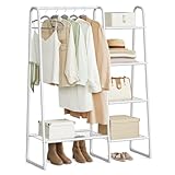 SONGMICS Kleiderständer, Wäscheständer mit 5 Ablagen, Metallrahmen, 40 x 101,7 x 153,3 cm, für...