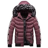 SAUTRV Herren Outdoor-Fleece-Jacken – Winter-Skijacken wasserdicht und warm, winddicht,...