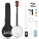 5-saitiges Banjo Mini – Mulucky 26 Zoll Reisebanjo, Korpus aus Sapele, geschlossene massive...