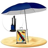 STYNGARD Reise Sonnenschirm mit UV Schutz 50+ [155 cm ⌀] - Strandschirm Sonnenschirm Strand mit...
