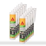 Sika Corporation 528149 Sikacryl Pofessional Acryl-Dichtstoff Fugendichter, Weiss, 12x 300ml