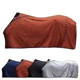 Covalliero - Fleecedecke – Pferde Abschwitzdecke – Decke mit Widerristpolster aus Fell,...