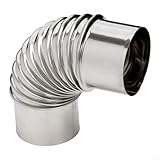 Regenkappe für Ofenrohr, Ellenbogen, für Grill, Kamine und Belüftung (70 mm)