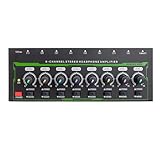 Louttary Mini-Kopfhörerverstärker HA800S Pro, 8 Kanäle, ultra-kompakt, mit Netzadapter,...
