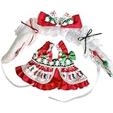 Virtcooy Weihnachtspuppenkleidung, Weihnachtspuppenoutfits | Plüschpuppe süßer Rock mit...