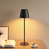 UPXNBOR LED Tischlampe Kabellos, Dimmbare Nachttischlampe Touch, Akku Tischleuchte Kabellos, Indoor...