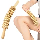 ZDNT Massageroller Holz,MassagegeräT,Massage Roller,Massageroller mit Griff,Faszienrolle...