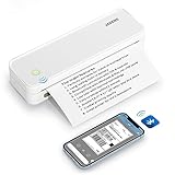 JADENS Portable Drucker, A4 Thermodrucker, Bluetooth Mobile Tragbarer Drucker A4, Wireless No-Ink...