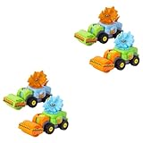 ibasenice 12 STK Dinosaurier-technikfahrzeug Cartoon-Spielzeug Für Kinder Spielzeug Für Bauautos...