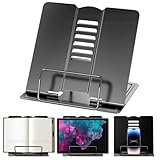 Buchständer Metall, Verstellbarer Buchhalter Leseständer, Faltbarer Bücherständer,...