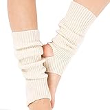 Ecroon Damen Mädchen Ballettstulpen mit Fersenloch Beinwärmer Ballett Yoga Stulpen Legwarmer...