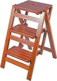 Generic Indoor Kletterhocker, Holz 3 Etagen Klapptritt Hocker & 3 Stufen Leiter Sicherheit Faltbar...