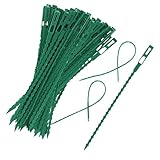 HFMYGS 100 Stück Pflanzenbinder Verstellbare,Kabelbinder Garten Flexible, Pflanzen Anbinder...