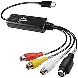 XMSJSIY RCA AV auf USB C Konverter - 1 K AV NTSC PAL Video S Video/Composite zu USB Konverter für...