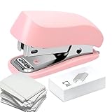 Kleines Heftgerät mit Heftklammer, 67 x 41 x 28 mm, tragbares Heftgerät für Papier, 12 Blatt,...