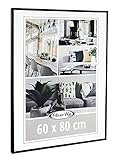 Close Up Posterrahmen 60x80 cm Schwarz – Moderner Bilderrahmen mit Kunststoffglas & MDF-Rückwand...