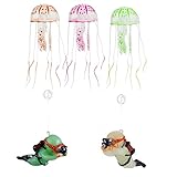 5 Stück Aquarium Dekoration, Aquarium Dekorationen Taucher,Aquarium Dekoration Künstliche Quallen,...