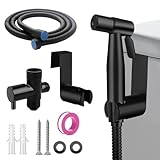 Hand-Bidet-Sprüh-Set, Edelstahl-WC-Bidet-Dusche mit T-Ventil-Adapter und Schlauch, einfach zu...
