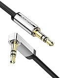 UGREEN Aux Kabel Auto 3.5 mm klinkenkabel 90 Grad Aux Kabel mit Winkelstecker für Auto Audiosystem,...