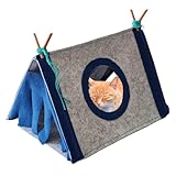 Kleintierstall - Katzenhaus für drinnen und Faltbare Haustiere | Play House für Kaninchen,...