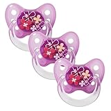 dentistar Latex Schnuller 3er-Set - Größe 3, ab 14 Monate - Zahnfreundlicher Naturkautschuk Nuckel...