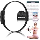 Pilates Ring, 34.5cm Silicone Pilates Magic Circle mit Doppelten Rutschfesten Griffen, Training...
