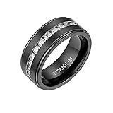 Mabohity Herren Ring Titan Ehering: Titanium Ring mit Zirkonia 8mm Breit Ewigkeit Verlobungsring...