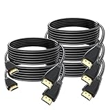 MOSIMLI HDMI 2.0 Kabel, 3 m, 5 Stück, 4K @ 60Hz UHD, Hochgeschwindigkeits-HDMI-Kabel, Stecker auf...