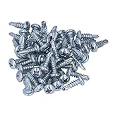 Moumouten Round -Kopfschrauben, 50 Stk 4,2 x 13 mm Kreuzbohrer, Kohlenstoffstahl, für die Reparatur...