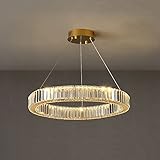 LED Modern Luxus K9 Kristall Kronleuchter Ring Deckenbeleuchtung, einfach hängend, 60 cm runder...