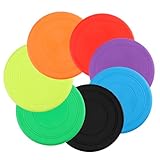 YiliYa 7 Stück Hunde Frisbees, 18CM Hund Scheibe, Hundespielzeug Frisbee, Gummi Frisbee,...