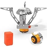 Awroutdoor Gas Campingkocher 3000W, Gaskocher Mit Piezozündung Winddicht, Gas Camping Kocher Klein...