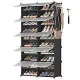 SONGMICS Schuhregal, Schuhschrank, für Garderobe und Eingangsbereich, anpassbar, 10 Fächer, für...