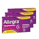 Allegra Allergietabletten 3 x 20 Stk. – Antihistaminikum - Wirkstoff Bilastin - schnell und 24 Std...