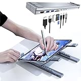 8-in-1 USB-C Laptop Stand with Docking Station, 5 in 1 Aluminum Alloy Hub Multi-Interface Bracket,...