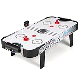 HOMASIS 42'' Airhockey Tisch, Air Hockey Spieltisch mit elektronischem LED-Punktezähler,...
