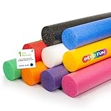 WeKo FUN Schwimmnudel für Kinder & Erwachsene 160 cm Orange - 1 STK. Lange Poolnudel - 9 Farben -...