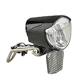 Fischer Fahrrad Dynamo LED-Frontlicht 70 Lux, mit Lichtautomatik und Standlicht, StVZO-zugelassen