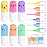 OMZSXK Mini Textmarkern,18 Stück Mini Textmarker,Pillenförmige Textliner Stifte,lustige Kawaii...