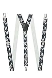 DWOY Hosenträger Damen 25mm breit Y-Form mit 3 stabilen Clips (Floral 3)