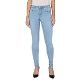 VERO MODA Damen VMTANYA MR S Piping VI352 NOOS Jeans, Blau (Hellblau), L/30