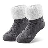 SIMIYA Kuschelsocken Damen, flauschige Haussocken anti Rutsch Stoppersocken Wintersocken...