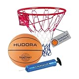 HUDORA Basketball-Set Slam It - Basketballset mit Korb, Basketball Größe 7 & Handpumpe - robuster...