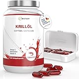 BIOTARY Krillöl 200 Softgelkapseln 1040 mg Hochdosiert 400 mg Phospholipide / 50 mg Cholin...