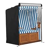 FINEW Strandkorb Schutzhülle Winterfest aus 420D Oxford Stoff, 135x105x175/140cm Strandkorbhülle...