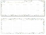 Wochenplaner ohne festes Datum [Blattgold] 50 Blatt | Tischkalender Block quer undatiert inkl....